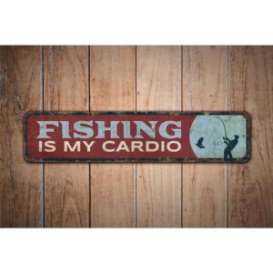 Fishing-Is-My-Cardio-Premium-Quality-Rustic-Metal-Sign-Images