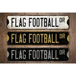 Flag-Football-Premium-Quality-Rustic-Metal-Sign-Images