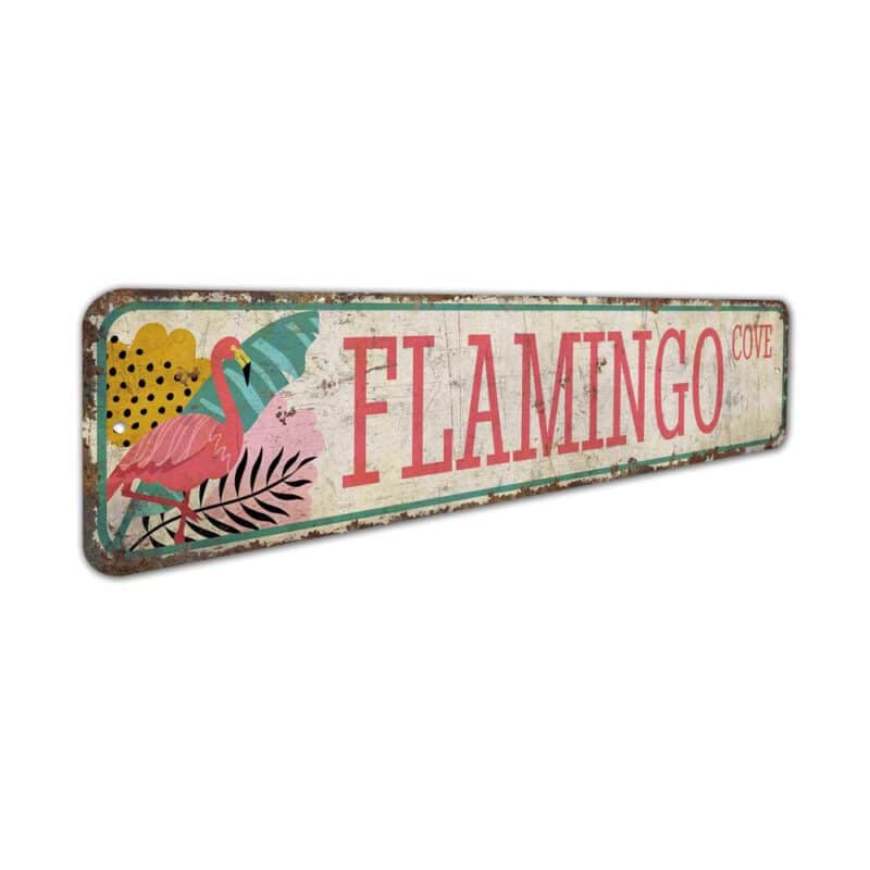 Flamingo-Cove-Sign-Premium-Quality-Rustic-Metal-Sign-3