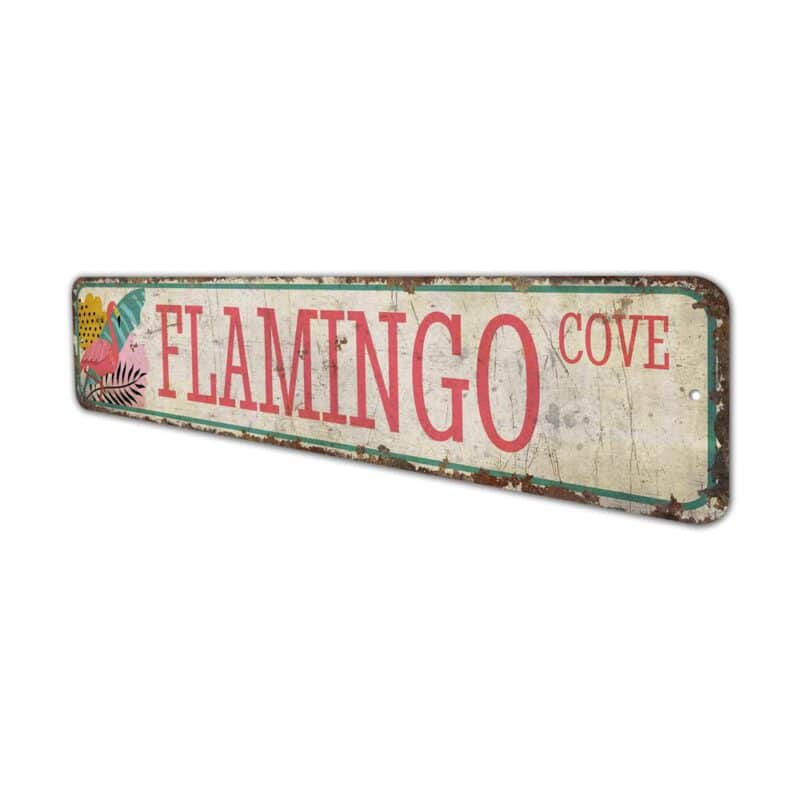 Flamingo-Cove-Sign-Premium-Quality-Rustic-Metal-Sign-4