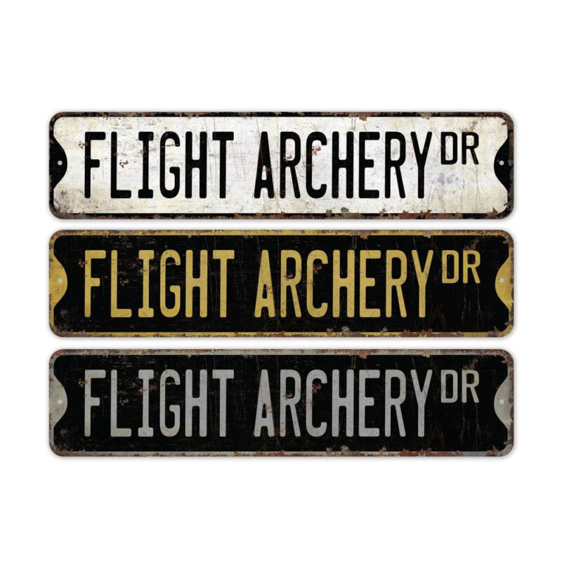 Flight-Archery-Premium-Quality-Rustic-Metal-Sign-2