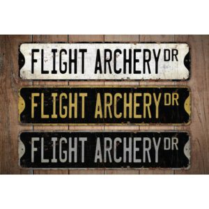 Flight-Archery-Premium-Quality-Rustic-Metal-Sign-Images