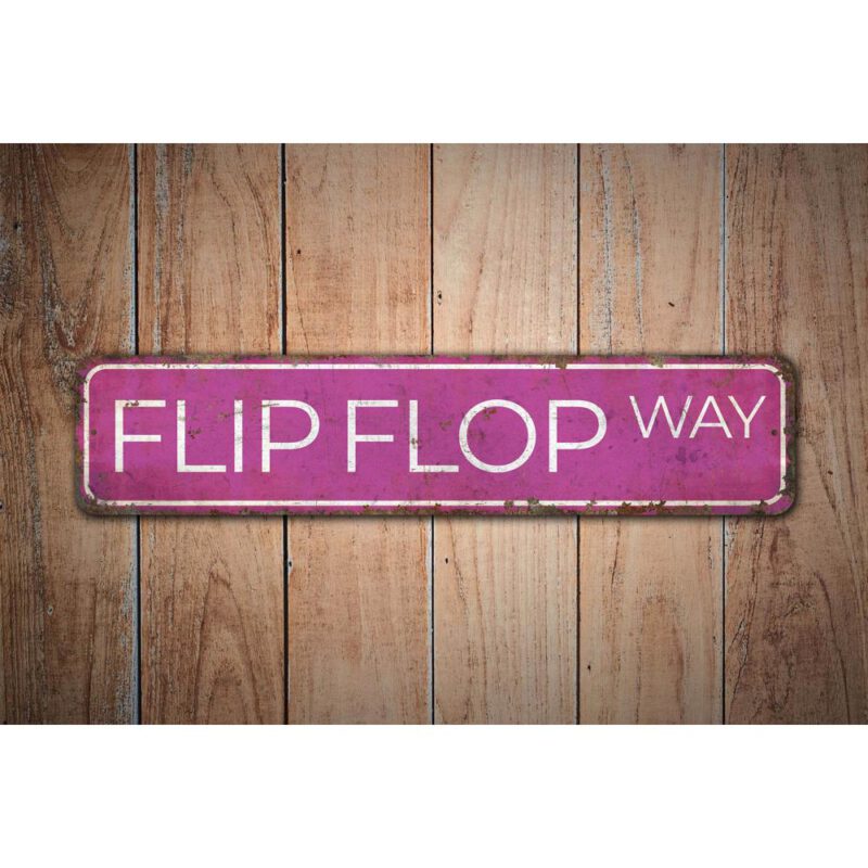 Flip-Flop-Street-Sign-Premium-Quality-Rustic-Metal-Sign-Images