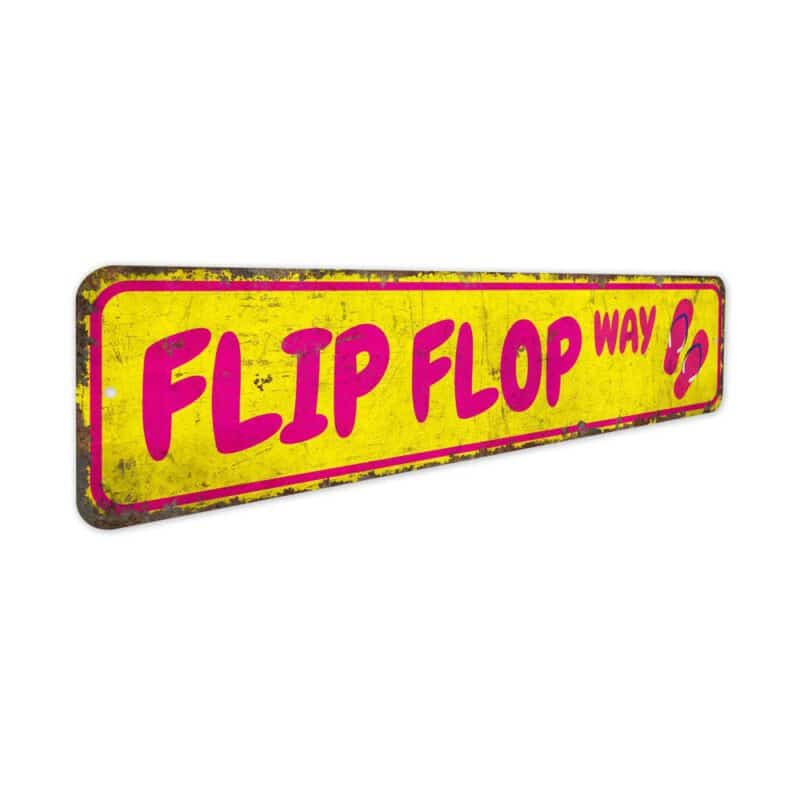 Flip-Flop-Way-Sign-Premium-Quality-Rustic-Metal-Sign-3