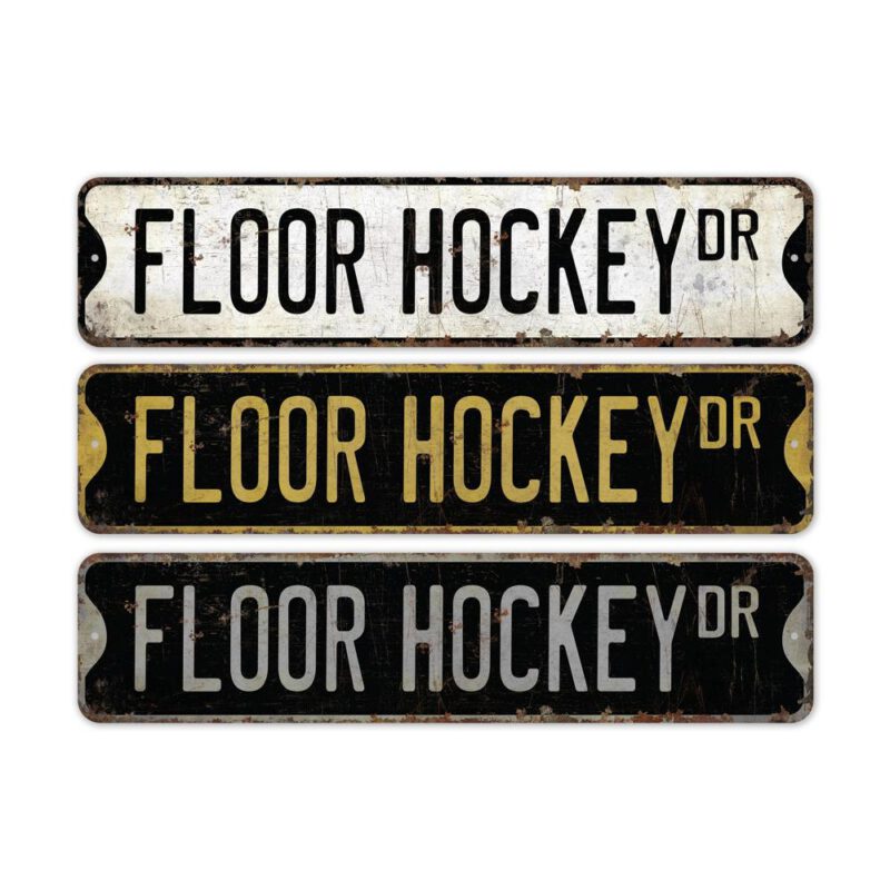 Floor-Hockey-Premium-Quality-Rustic-Metal-Sign-2