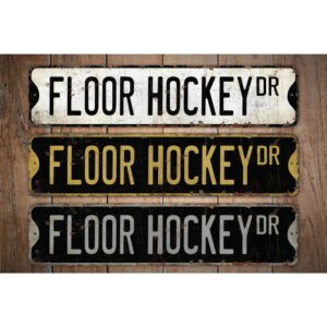 Floor-Hockey-Premium-Quality-Rustic-Metal-Sign-Images