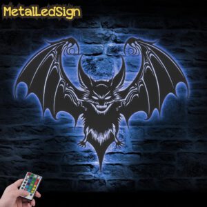 Floral-Bat-Metal-Wall-Art-with-LED-Light-3.jpg