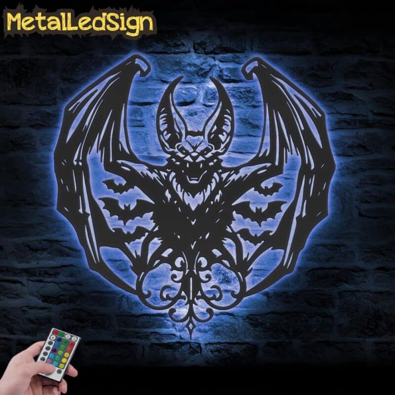 Floral-Bat-Metal-Wall-Art-with-LED-Light-3-5.jpg