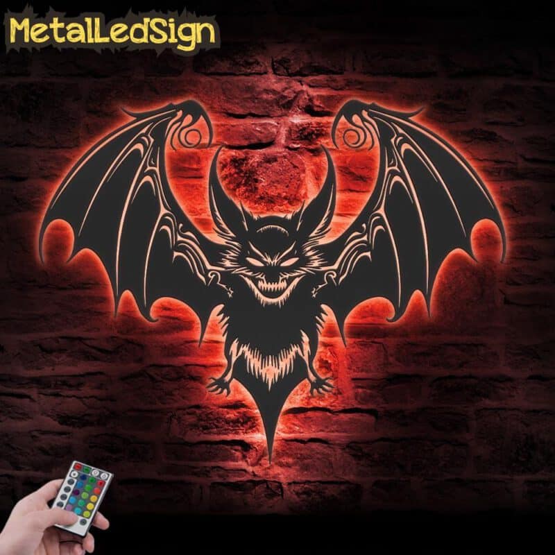 Floral-Bat-Metal-Wall-Art-with-LED-Light-5.jpg