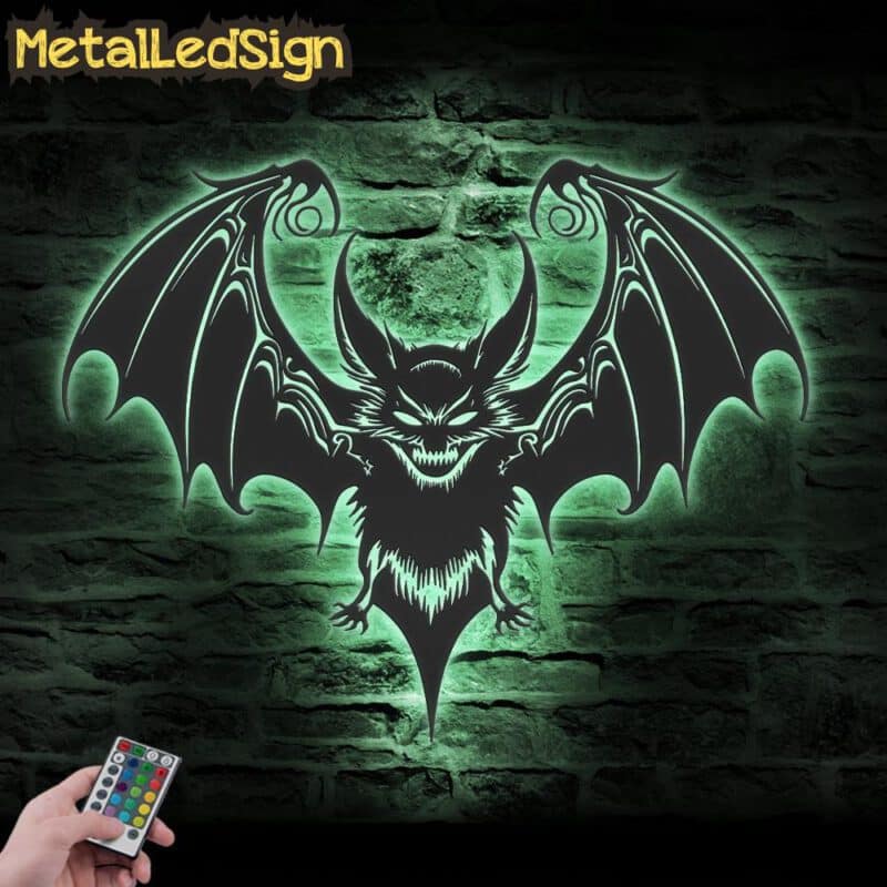 Floral-Bat-Metal-Wall-Art-with-LED-Light-7.jpg