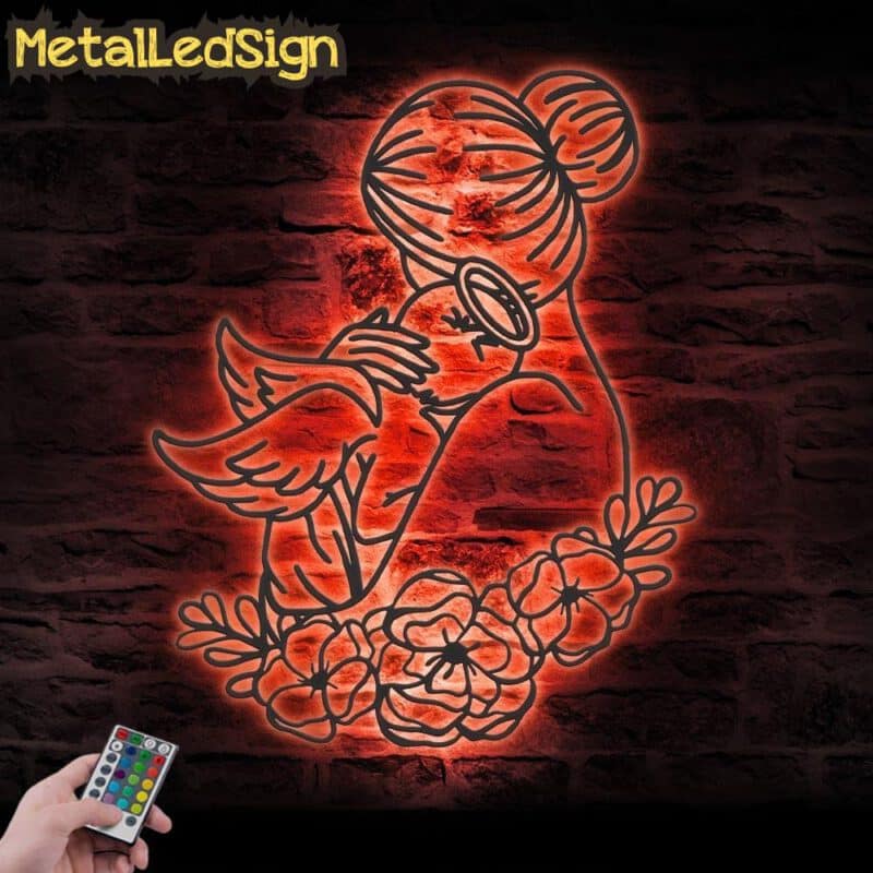 Floral-Mom-Baby-Angel-Metal-Wall-Art-LED-Light-5.jpg