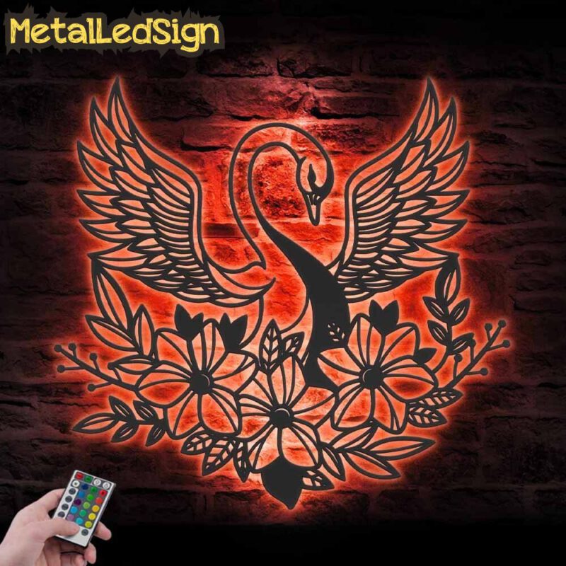 Floral-Swan-Metal-Wall-Art-LED-Light-7.jpg