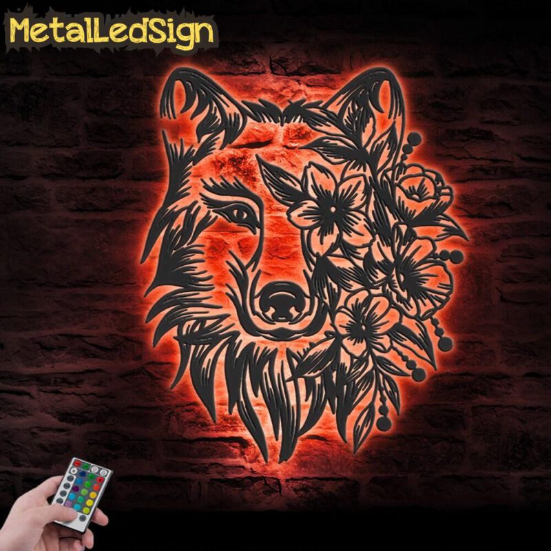 Floral-Wolf-Metal-Wall-Art-LED-Light-5.jpg