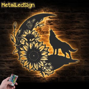 Floral-Wolf-On-The-Srescent-Moon-Sunflower-Metal-Wall-Art-LED-Light-Images-1.jpg