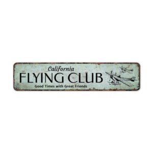 Flying-Club-Sign-Premium-Quality-Rustic-Metal-Sign-2