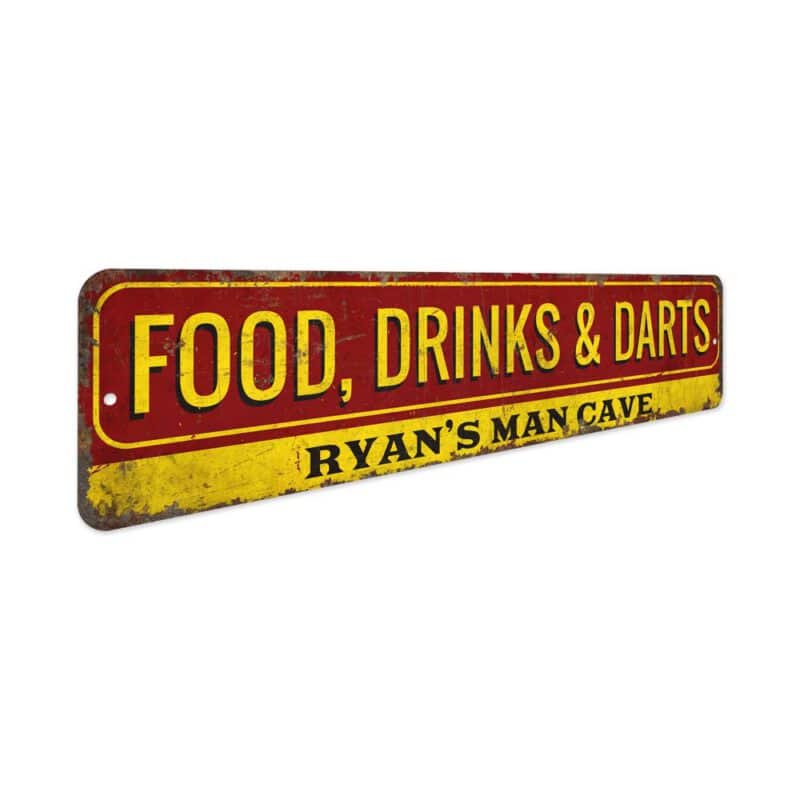 Food-Drinks-And-Dart-Premium-Quality-Rustic-Metal-Sign-3