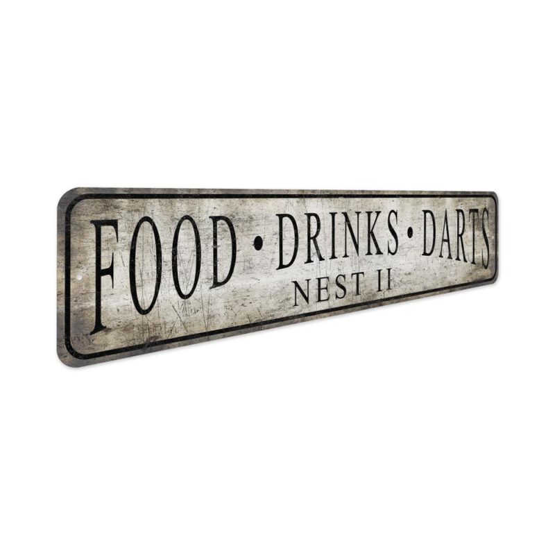 Foods-Drinks-Darts-Sign-Premium-Quality-Rustic-Metal-Sign-3