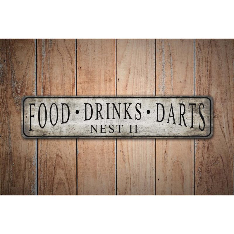 Foods-Drinks-Darts-Sign-Premium-Quality-Rustic-Metal-Sign-Images