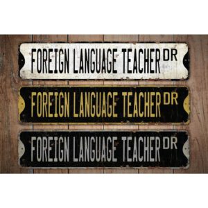 Foreign-Language-Teacher-Premium-Quality-Rustic-Metal-Sign-Images