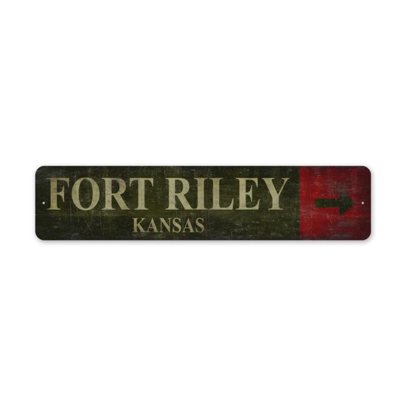 Fort-Riley-Arrow-Sign-Premium-Quality-Rustic-Metal-Sign-2