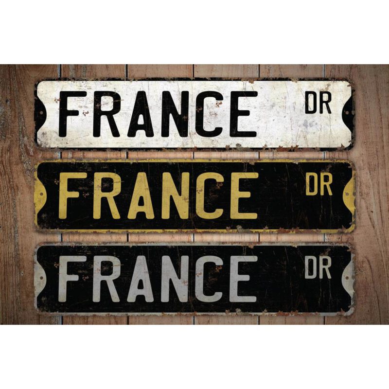 France-Premium-Quality-Rustic-Metal-Sign-Images