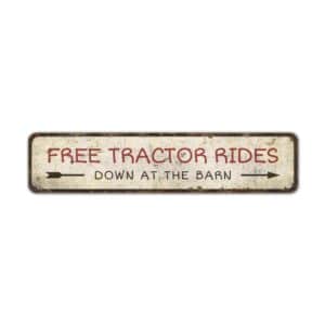 Free-Tractor-Ride-Sign-Premium-Quality-Rustic-Metal-Sign-2