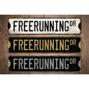 Freerunning-Premium-Quality-Rustic-Metal-Sign-Images