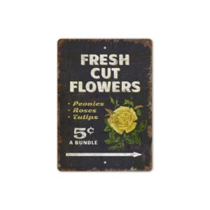 Fresh-Cut-Flowers-Premium-Quality-Rustic-Metal-Sign-2