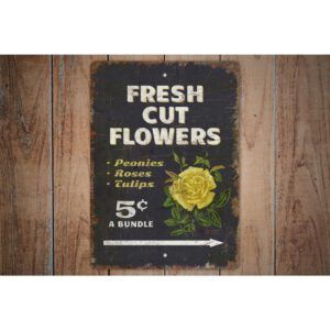 Fresh-Cut-Flowers-Premium-Quality-Rustic-Metal-Sign-Images