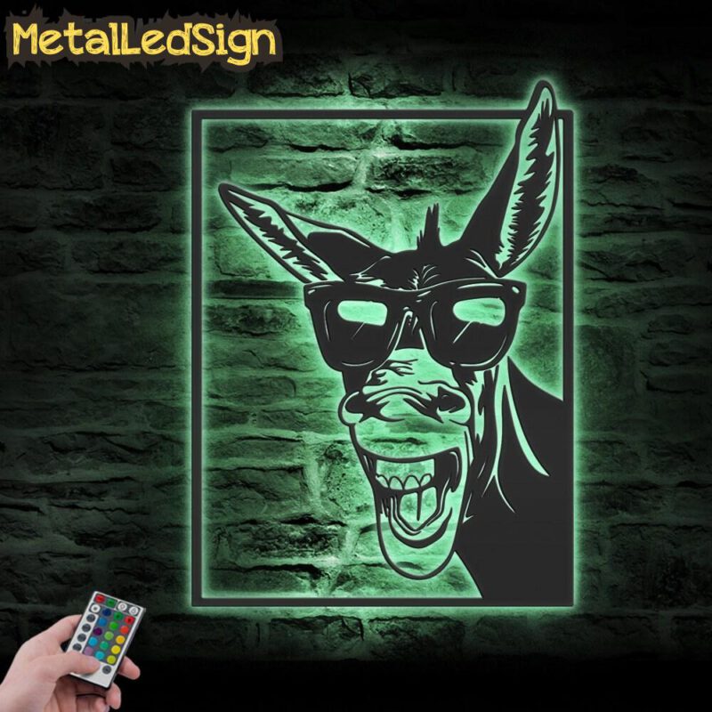 Funny-Glasses-Donkey-Farmhouse-Metal-Wall-Art-LED-Light-7.jpg