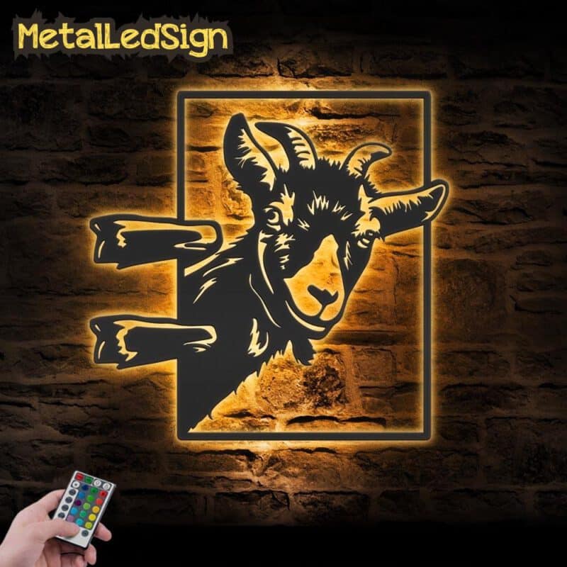 Funny-Goat-Farmhouse-Metal-Wall-Art-Led-Light-Images-2