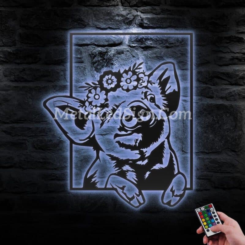 Funny-Pig-Farmhouse-Metal-Wall-Art-Led-Light-3-2