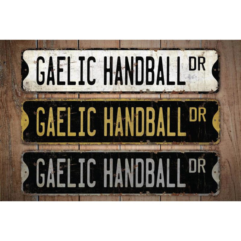 Gaelic-Handball-Premium-Quality-Rustic-Metal-Sign-Images