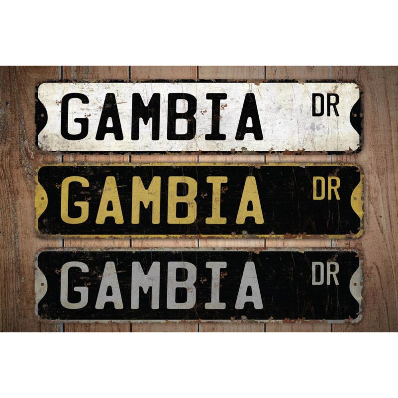 Gambia-Premium-Quality-Rustic-Metal-Sign-Images