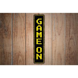 Game-On-Sign-Premium-Quality-Rustic-Metal-Sign-Images