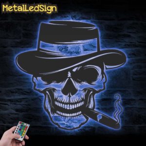 Gangter-Sugar-Skull-Cigar-Metal-Wall-Art-LED-Light-3.jpg