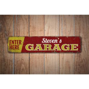 Garage-Enter-Here-Premium-Quality-Rustic-Metal-Sign-Images