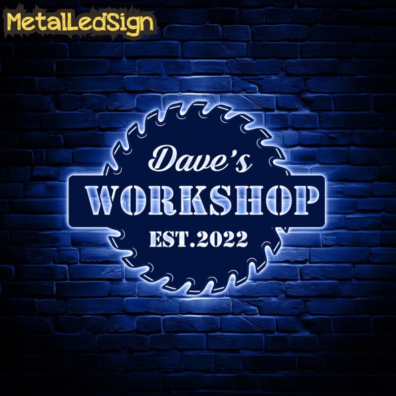 Garage-Metal-Sign-With-Led-Lights-2