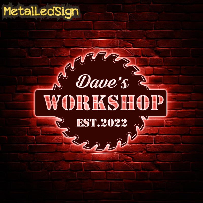 Garage-Metal-Sign-With-Led-Lights-3