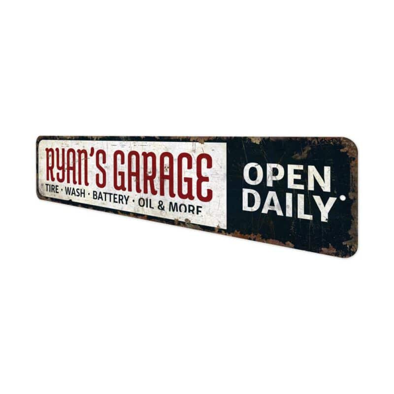 Garage-Open-Daily-Premium-Quality-Rustic-Metal-Sign-4