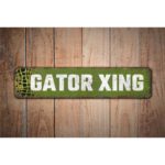 Gator-Xing-Premium-Quality-Rustic-Metal-Sign-Images