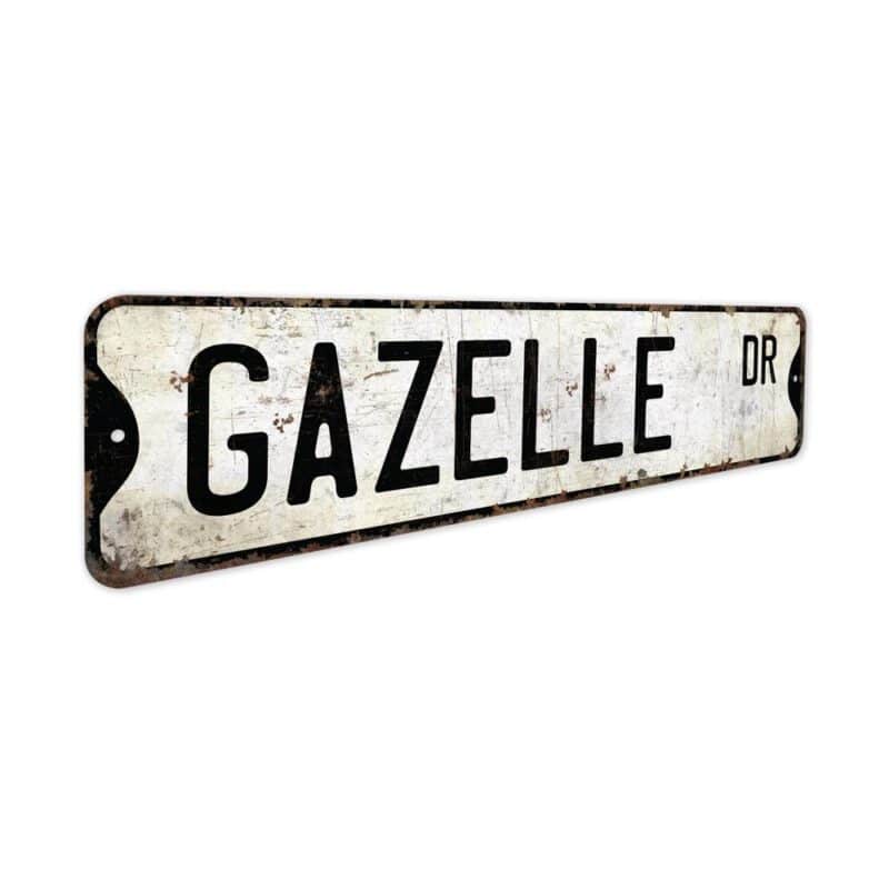 Gazelle-Premium-Quality-Rustic-Metal-Sign-3