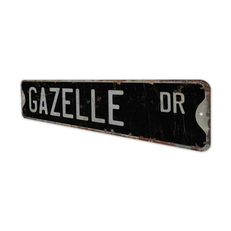 Gazelle-Premium-Quality-Rustic-Metal-Sign-8