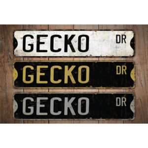 Gecko-Premium-Quality-Rustic-Metal-Sign-Images