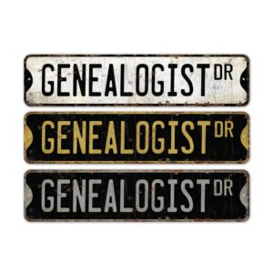 Genealogist-Premium-Quality-Rustic-Metal-Sign-2