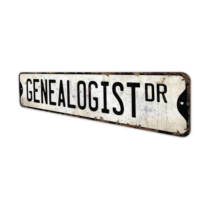 Genealogist-Premium-Quality-Rustic-Metal-Sign-4