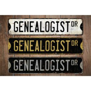 Genealogist-Premium-Quality-Rustic-Metal-Sign-Images