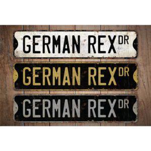 German-Rex-Cat-Premium-Quality-Rustic-Metal-Sign-Images