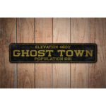 Ghost-Town-Sign-Premium-Quality-Rustic-Metal-Sign-Images