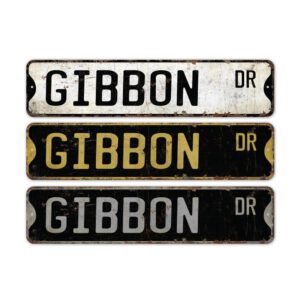 Gibbon-Premium-Quality-Rustic-Metal-Sign-2